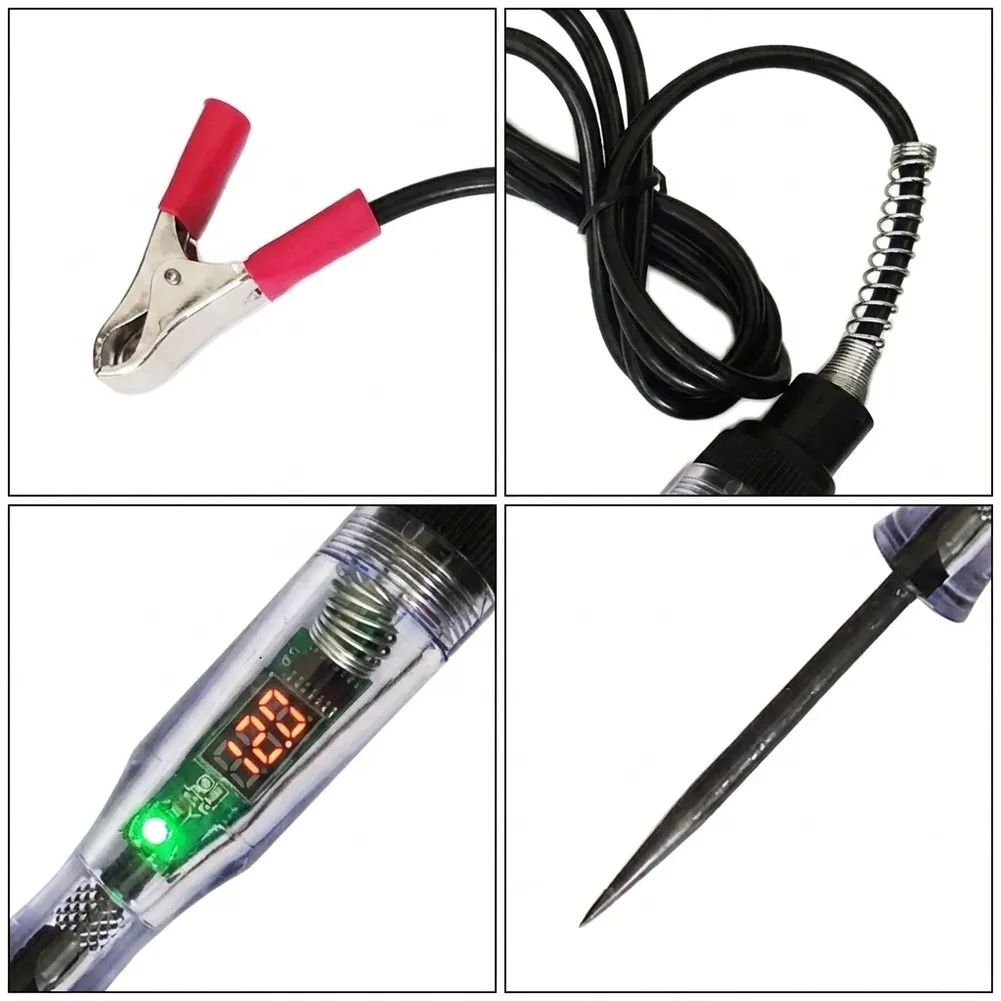 LED Indicator for Voltage Tester Pen for 6V 12V 24V DC Automotive Electrical Systems Battery Testing and Polarity Check