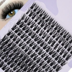 Extensions de Cils Individuels, Faisceaux de Faux Cils, Ruban Souple, Segmenté, DIY, 160 Grappes