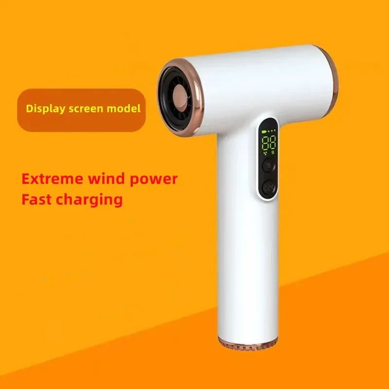 New Wireless Rechargeable Hair Dryer with LED Display 30000 RPM High Speed Mini Portable Blow Dryer for Home Dormitory Travel