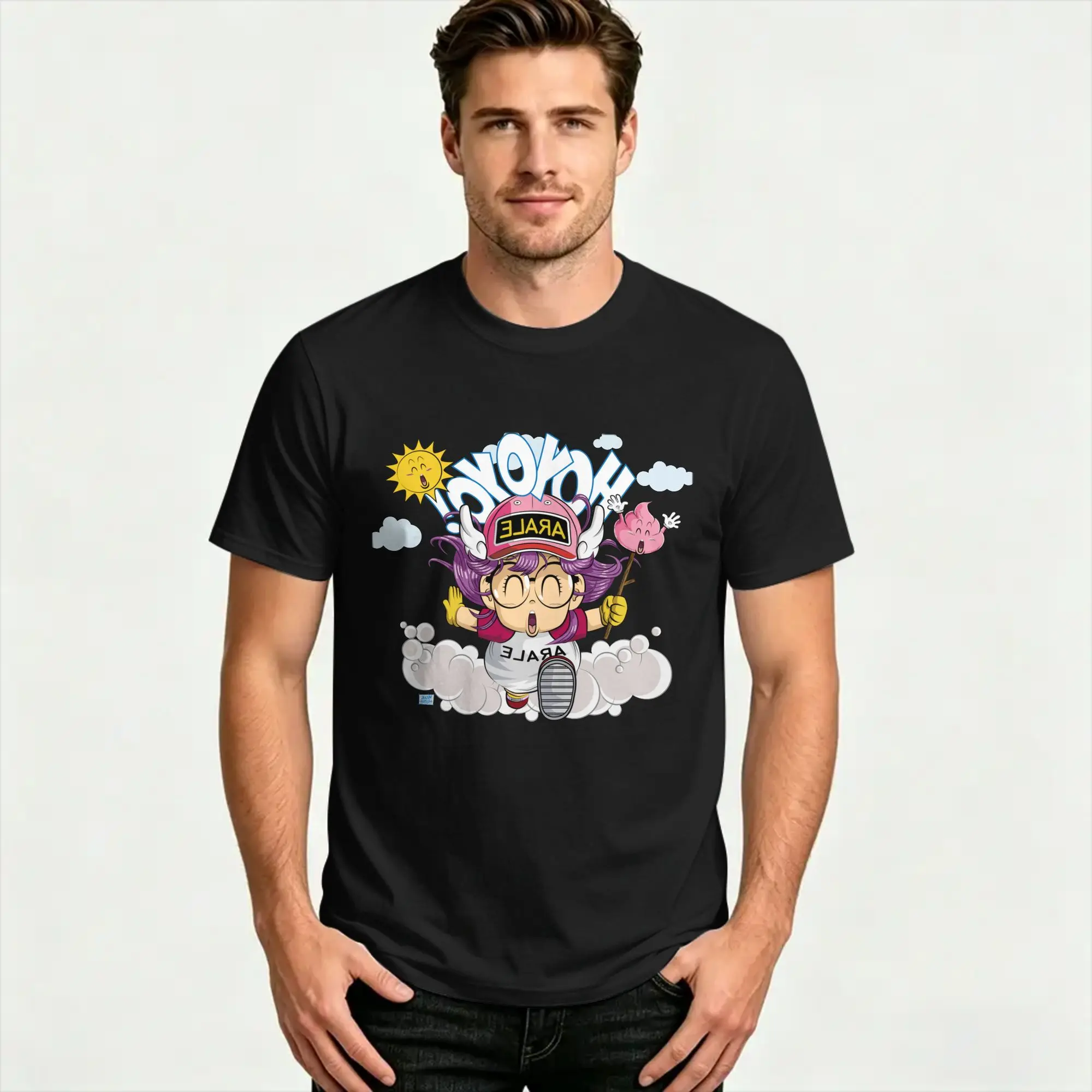 Novelty Dr. Slump T-Shirts Men Women Crew Neck 100% Cotton T Shirt Arale Hoyoyo Short Sleeve Tees Printed Tops
