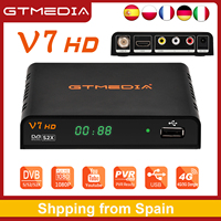 GTMEDIA V7 HD Satellite Receiver DVB-S/S2/S2X with a USB WiFi HEVC/H.264 BISS auto roll, Full PowerVu Support Multi-room CCAM