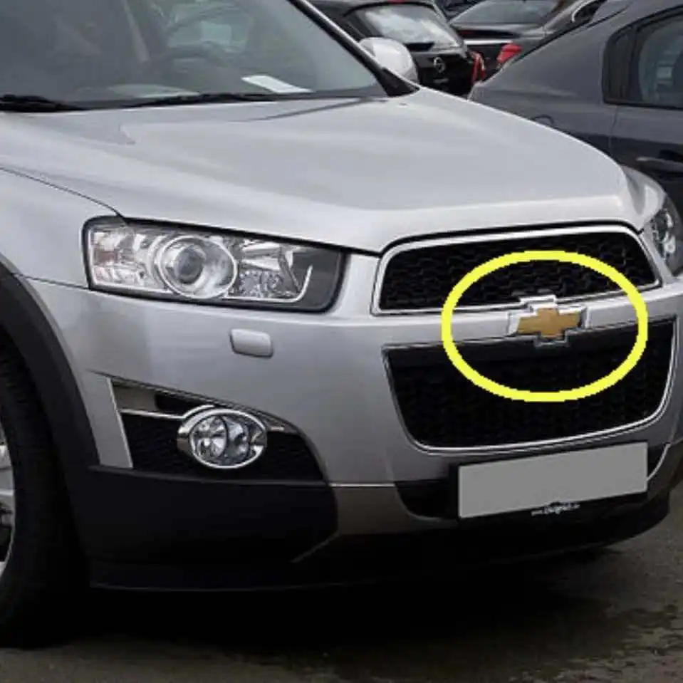 Emblema de lazo frontal para parrilla y emblema de lazo dorado para portón trasero para Chevrolet Captiva C140 C100 2011 2012 2013 2014 2015