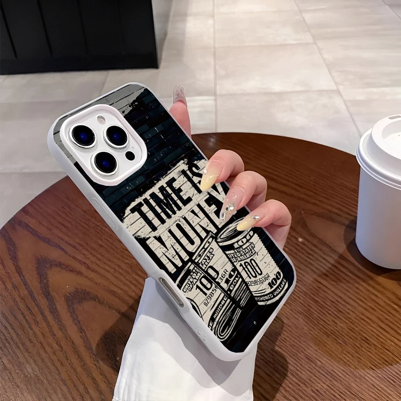 المغناطيس موضة الاتجاه الفاخرة الدولار الوقت هو المال جراب هاتف آيفون 16 15 14 13 12 11 Plus ProMax الهاتف غطاء مقاوم للصدمات