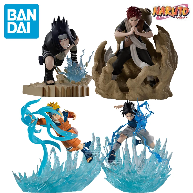 

BANDAI оригинальная аниме-фигурка Наруто, комбинация Battle2 Uchiha Sasuke Gaara Uzumaki Naruto, экшн-фигурка, игрушки, подарок, коллекционная