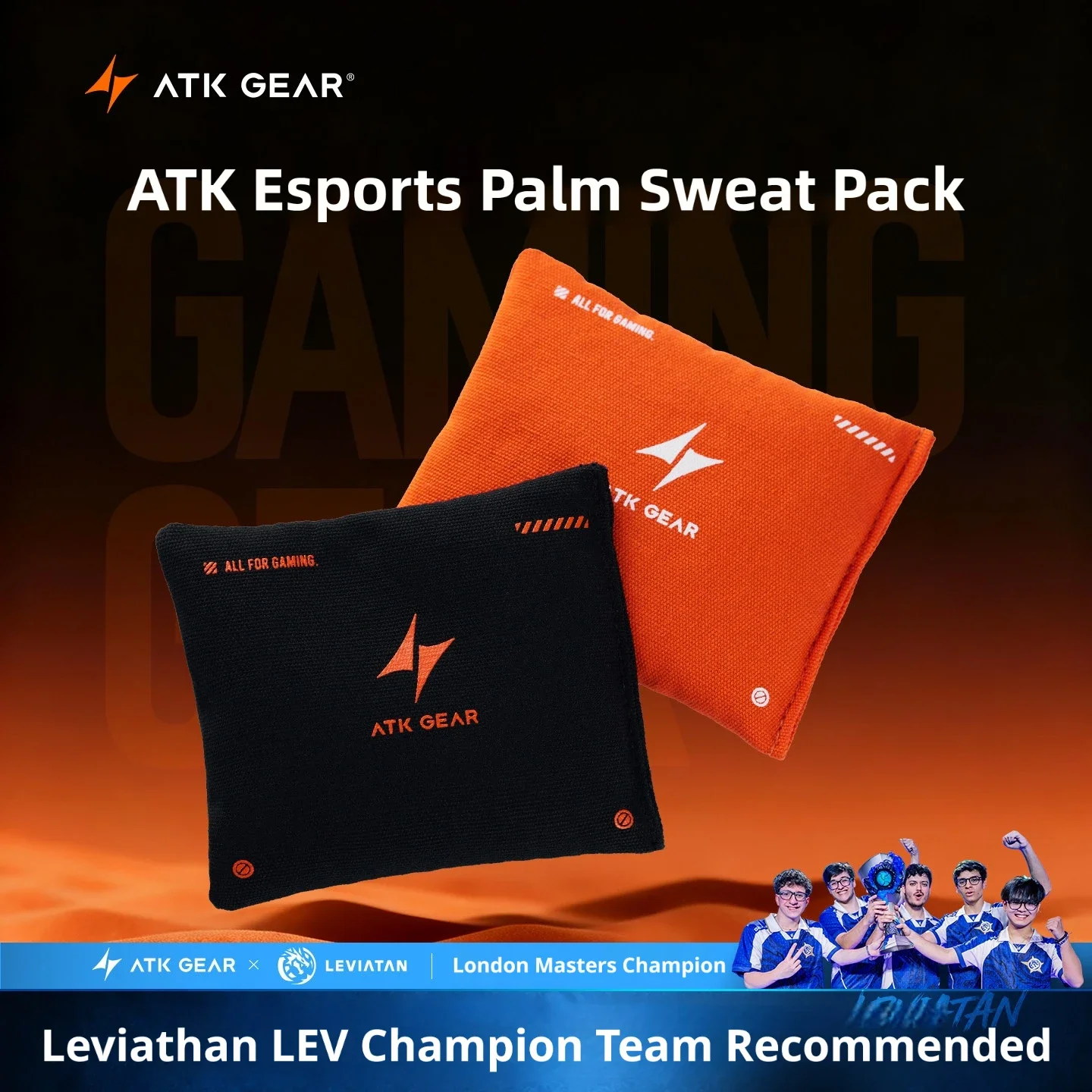 ATK E-sports Palm Sweat Packs Sweat-Absorbing Anti-Slip Dry and Clean for FPS Games VALORANT CS:GO Gamer Accessories Gifts
