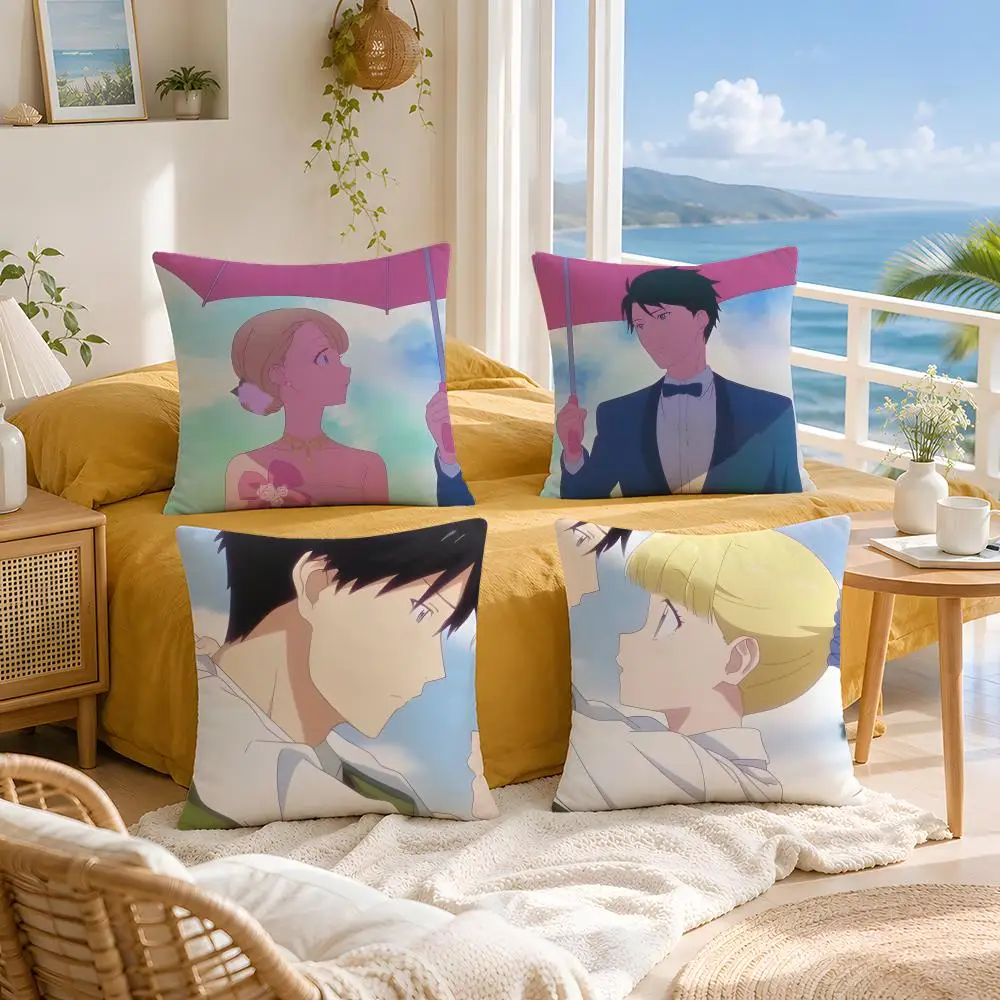 Tada Never Falls in Love Cushion Cover Throw Pillow Short Plush Fresh Natural Cushion for Living Room Sofa Ornament Present Gift