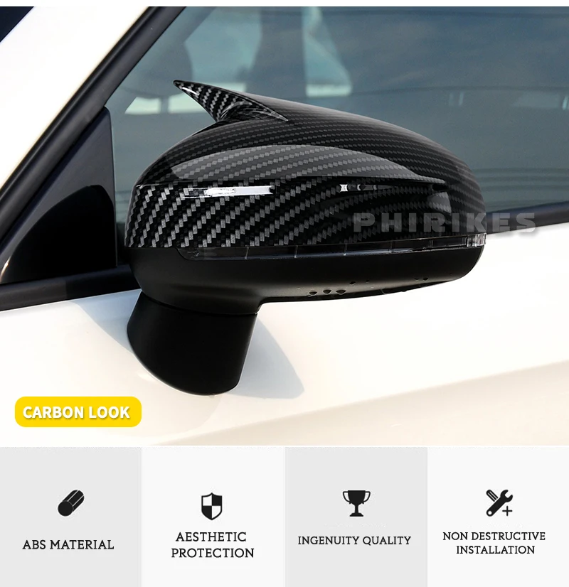 Für Audi A1 S1 RS1 2011-2018 Auto Rück Seite Spiegel Abdeckung Flügel Kappe Außentür Rückspiegel abdeckung auto Zubehör – Detail 2