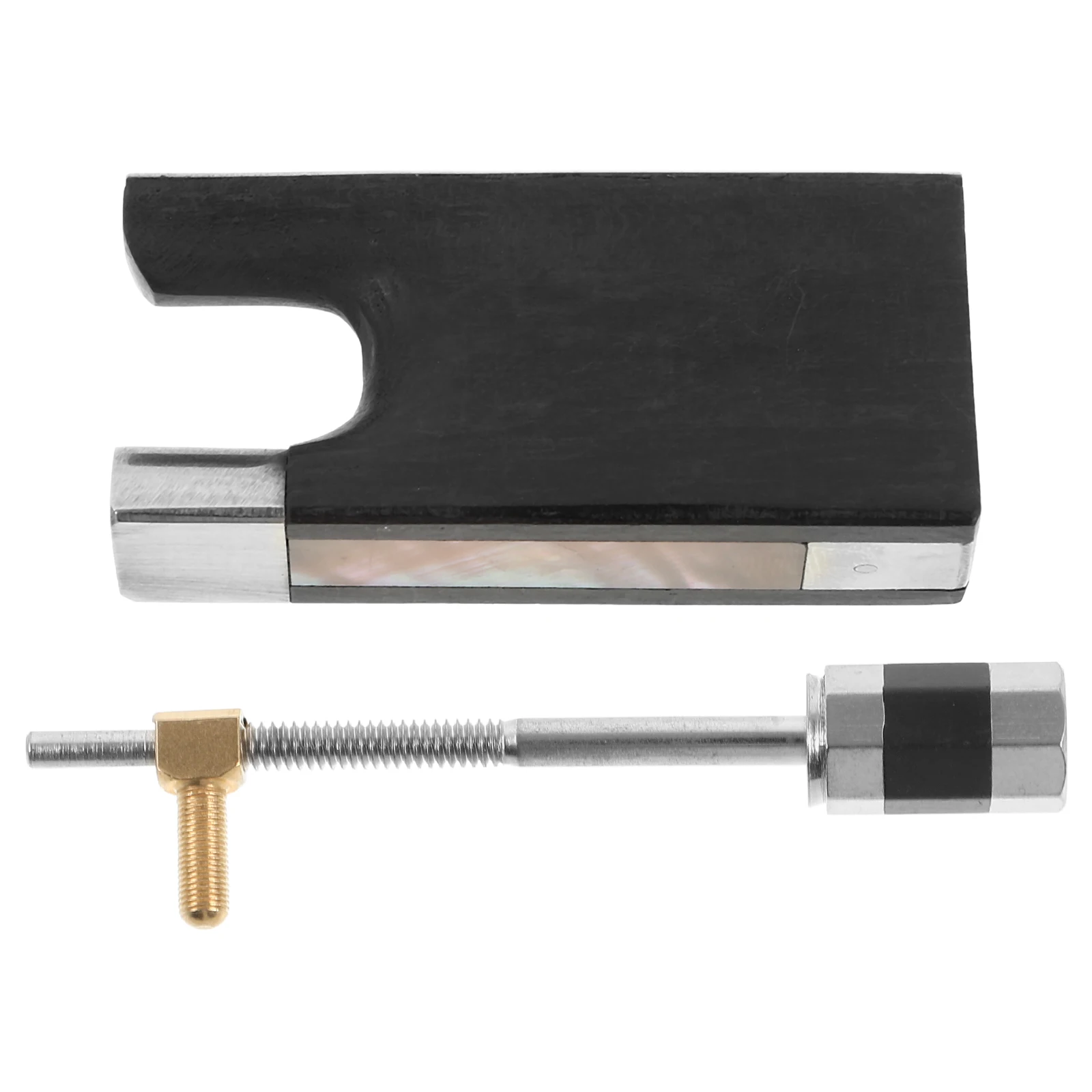 1 مجموعة الكمان القوس الضفدع استبدال الخشب المعدني العملي مريح سهل الاستخدام يتضمن مسامير لأدوات إصلاح الكمان المهنية