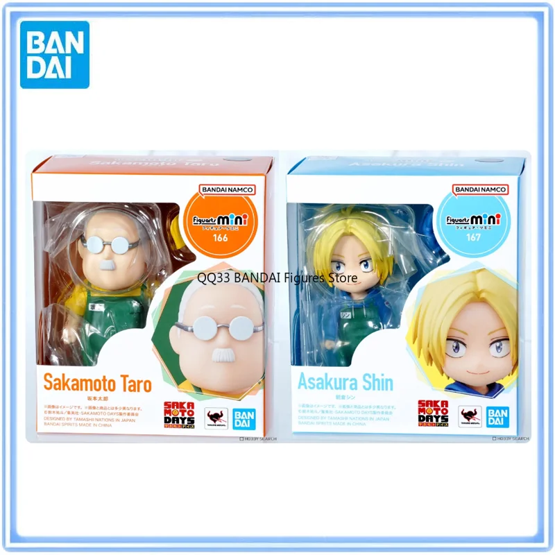 

BANDAI Original Figuarts Mini SAKAMOTO DAYS Sakamoto Taro Asakura Shin Anime Action Figures Model Hobbies Collectibles