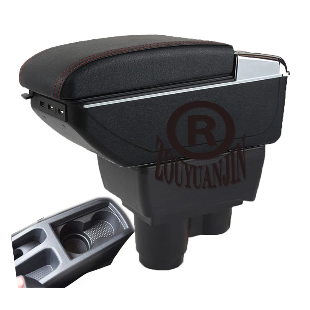 

For Renault Duster 2 Armrest Box Central Store Content Arm Elbow Rest with Cup Holder Ashtray USB