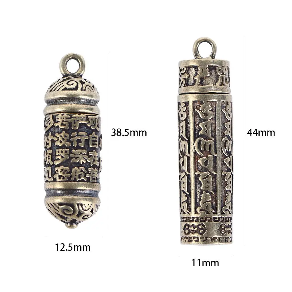 기념품 원통형 상자 열쇠 고리 조각 성경 불교 펜던트 의학 알약 상자 목걸이 펜던트 여행 알약 케이스