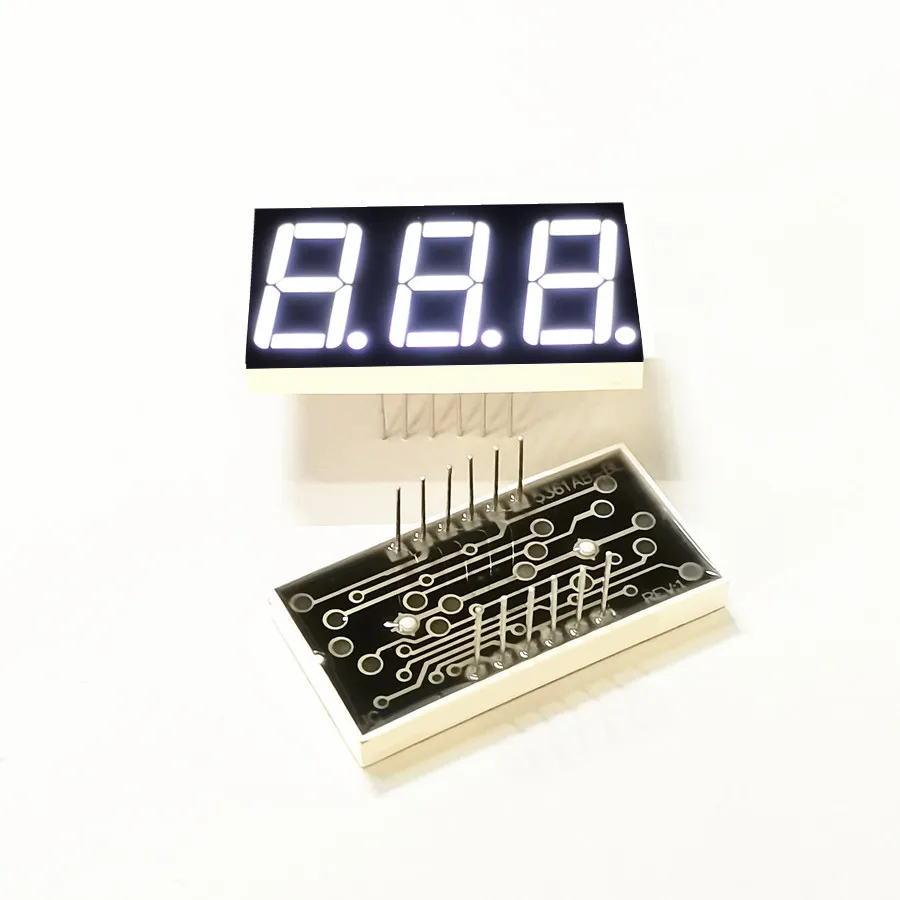 10 pz 0.56 pollici 3 Bit Digit White LED Display digitale Digitron 38*19*4MM 12pin modulo Digitron ultrasottile CC KYX-5366AW