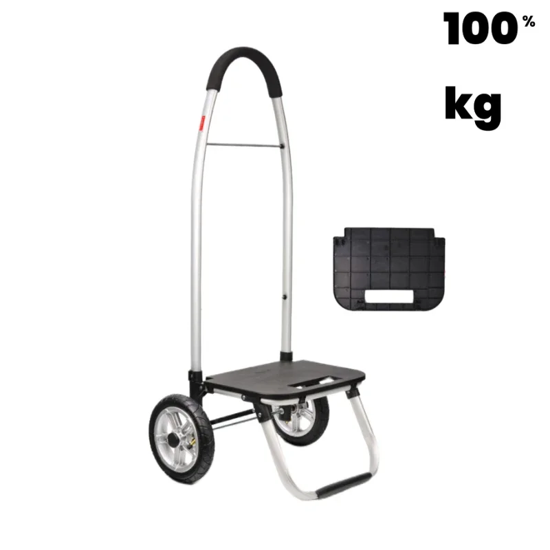 

Shopping cart, folding trolley elderly shopping home pickup courier trailer travel handicap helper