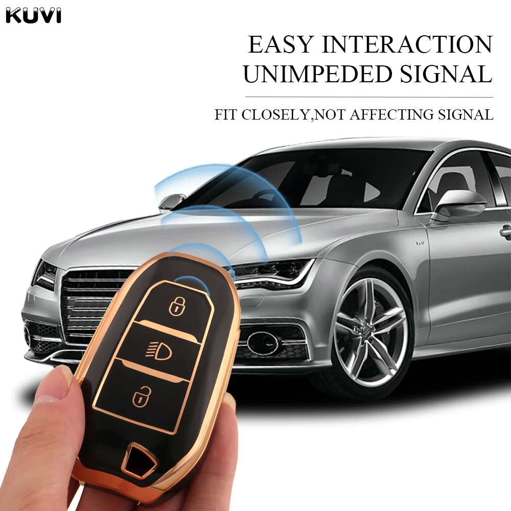 TPU Car Remote Key Case Cover Shell For Peugeot 2008 3008 4008 5008 308 408 508 Citroen C1 C2 C4 C6 C3-XR Picasso Grand DS3 DS5
