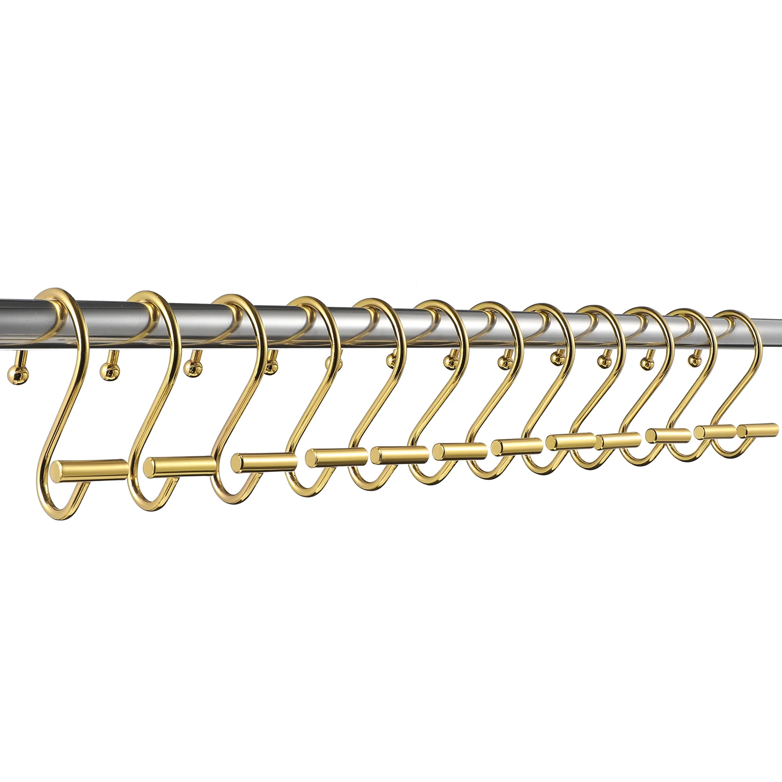 

12 S Durable Iron Heavy Duty Curtain Rust Resistant Metal Hanging For Shower Curtains Towels Clothes Bathroom Hooks S