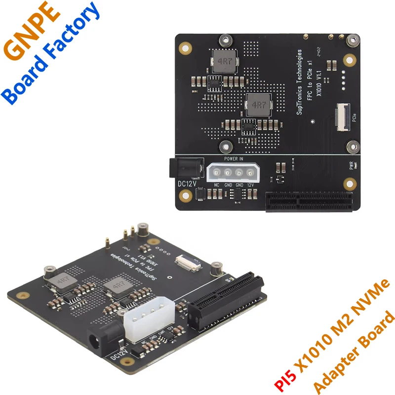 

Raspberry PI 5 X1010 PCle with standard PCIe x4 slots is compatible with various PCIe expansions