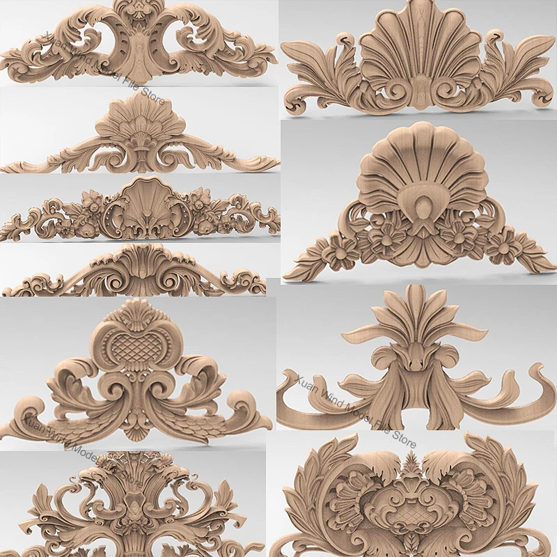 ملف نحت الخشب المزخرف بالزاوية المنحوتة ، نموذج STL لراوتر CNC Artcam تطمح ، ديكور المنزل الأوروبي ، نحت الأعمال الخشبية ، 35 *
