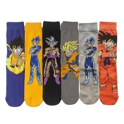 Dragon Ball Anime skarpety Naruto męska postać z kreskówki Bick Vegeta skarpety Son Goku Cosplay przypadkowi mężczyźni kobiety prezent skarpetki dla dorosłych