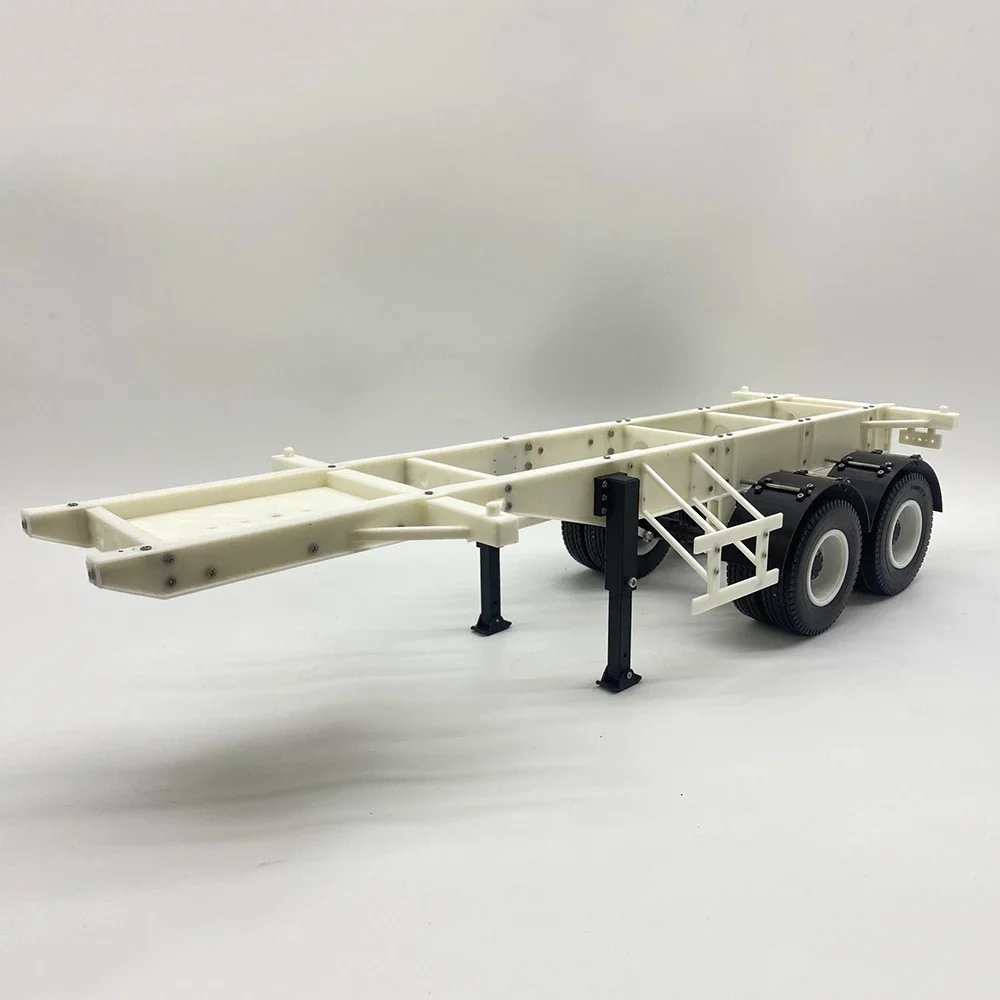 20-foot 1:14 Trailer Container Chassis Frame Trailer for 1/14 Tamiya RC Truck Scania 770S Actros 3363 Volvo MAN LESU Car Parts