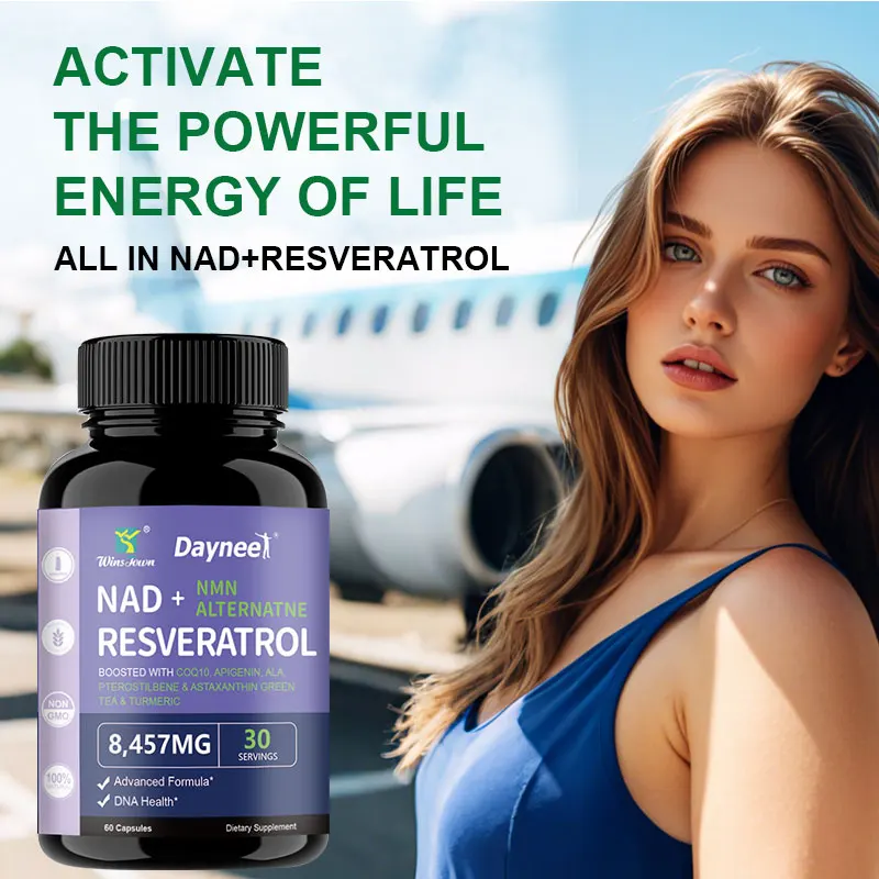 2PCS NAD+ Nicotinamide Riboside Resveratrol Capsules - NMN Alternative for Repair Cells, Increase Energy, Immunity, Anti-aging