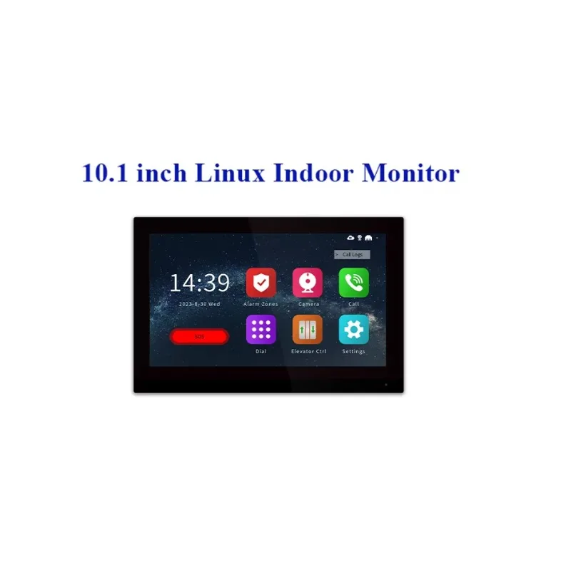 Home Security Intercom System 10 LCD Touch Screen, Wireless Video Door Phone SIP Indoor Monitor, Based System