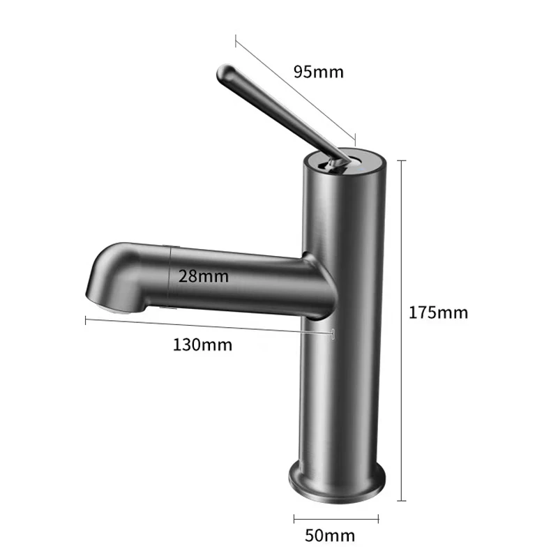 cdbm Solid Brass Luxury Hot & Cold Mixer Tap, Bathroom Washbasin Faucet | Model: MPT-032RG