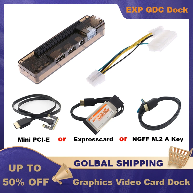 

EXP GDC External Laptop Graphics Card Dock Video Card Notebook Docking Station Mini PCI-E Expresscard NGFF M.2A Key Interface