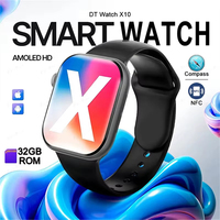 2025 New Original for Apple DT Watch 10 Smart Watch Men AMOLED 4GB Memory Music 3D Surround BT Call Waterproof smart watch Woman