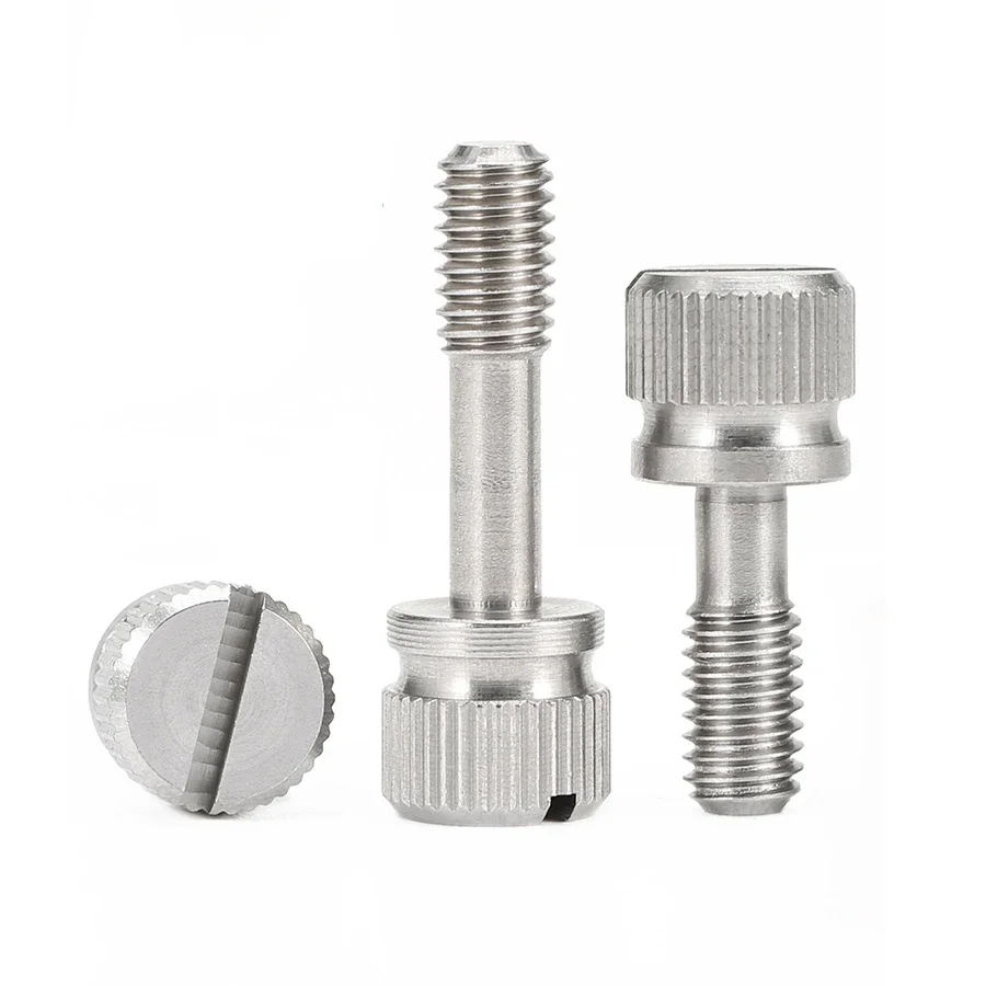 M2 M2.5 M3 M4 M5 M6 M8 304Stainless Steel Gb839 Slotted Hand Screw One-Word Slot Hand-Tighten Anti-loosening Knurled Thumb Screw