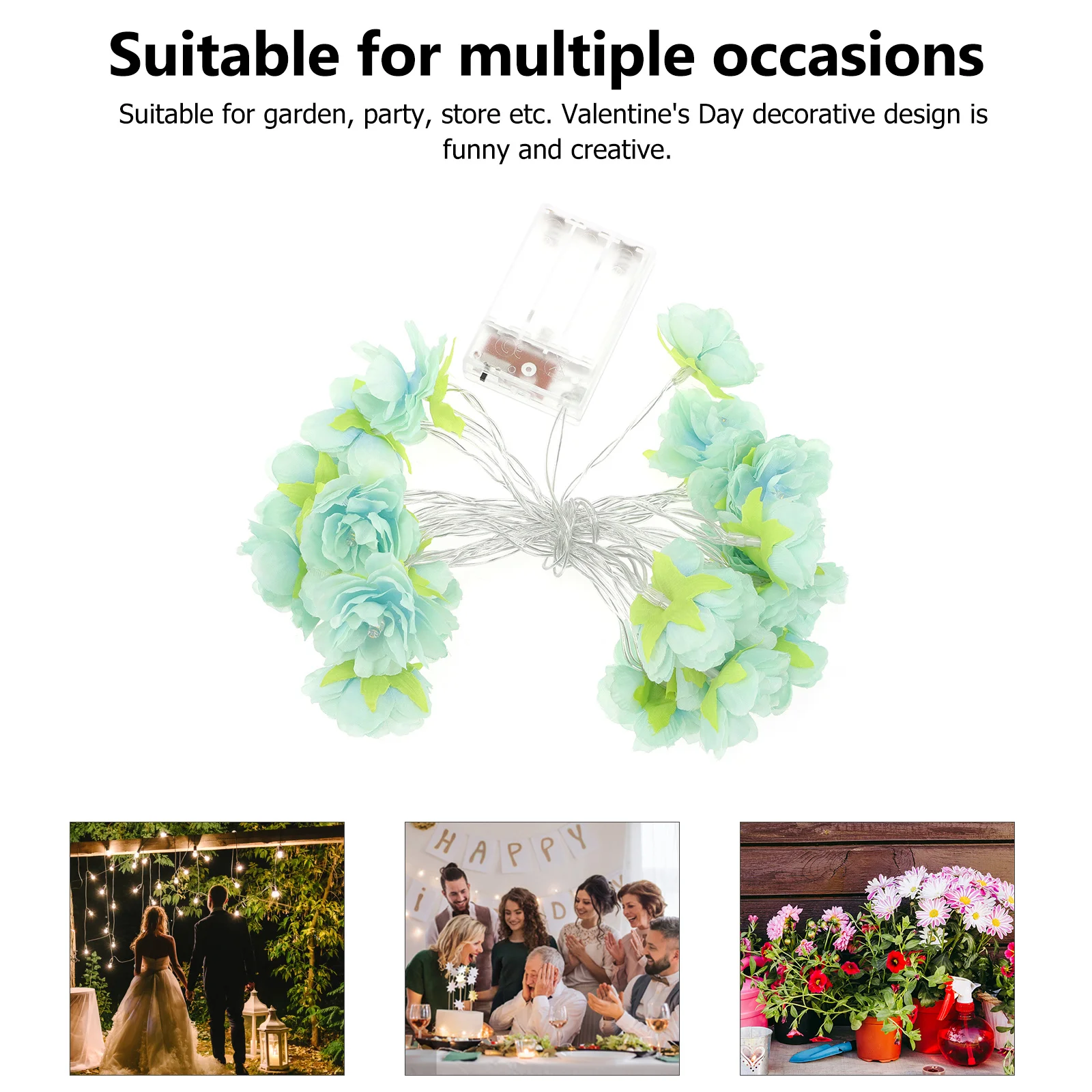 

3M 20Leds Flower Fairy String Lights Powered Warm White Led Decoration For Party Holiday Christmas Home Garden Porch