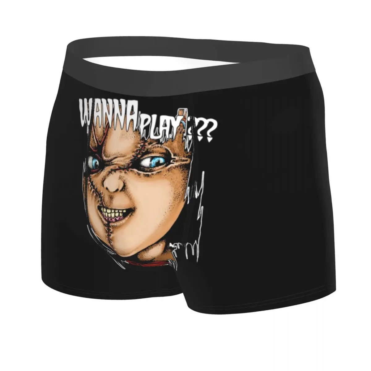 Custom Cool Wanna Play Child'S Play Horror Boxers Shorts Panties Men's Underpants Comfortable Horror Movie Briefs Underwear