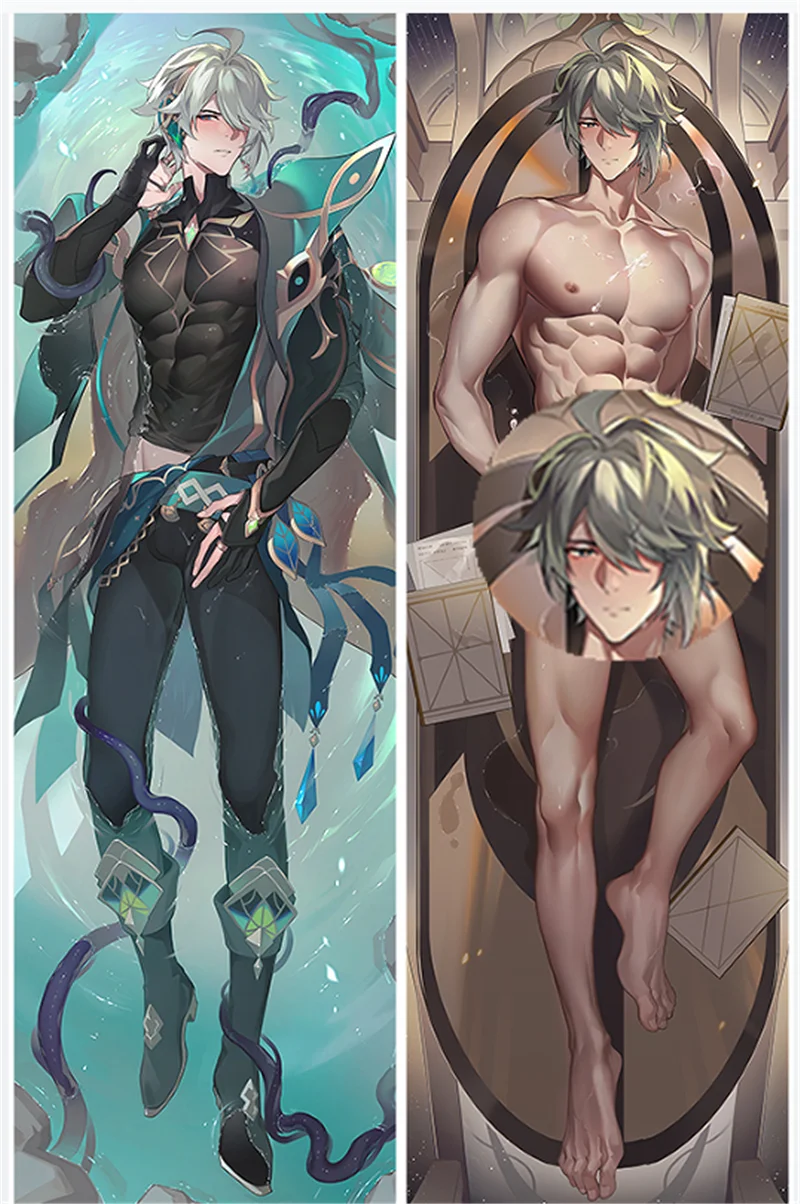 Anime Game Impact Alhaitham Cosplay Dakimakura Pillow Case Hugging Body Prop