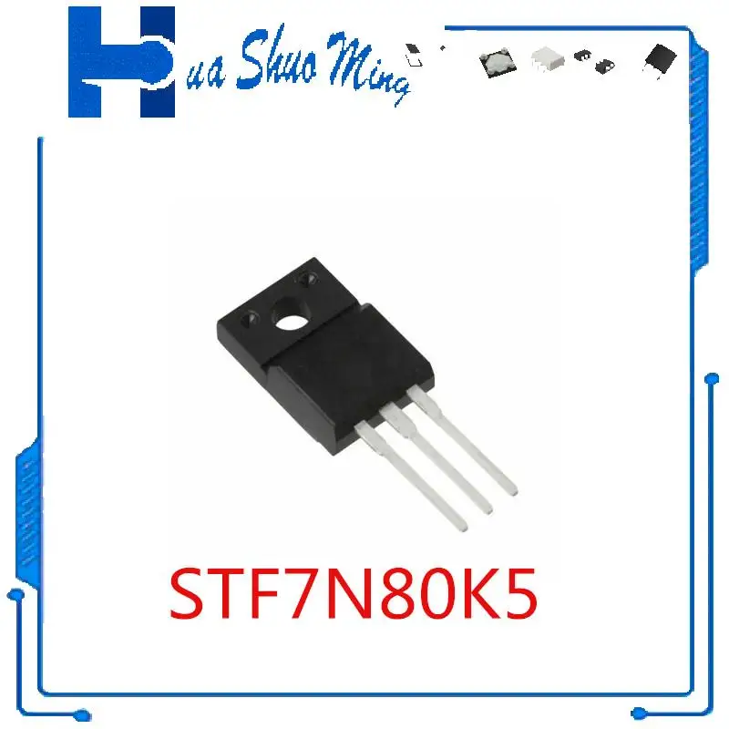 10Pcs/Lot   STF7N80K5 7N80K5 TO220F STTH1602CT TO-220