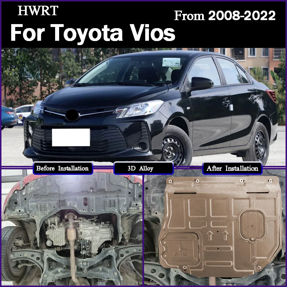 

Engine Base Guard Shield Splash Mud Flap Gear Box Under Fender Cover Board Plate Accessories For Toyota Vios 2008-2022 1.3L 1.5L
