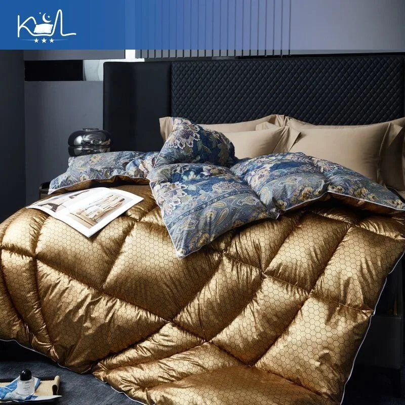 Graphene Black Gold Self-Heating Constant Temperature Quilt Thick Warm Thermal Comforter Queen Size for Home