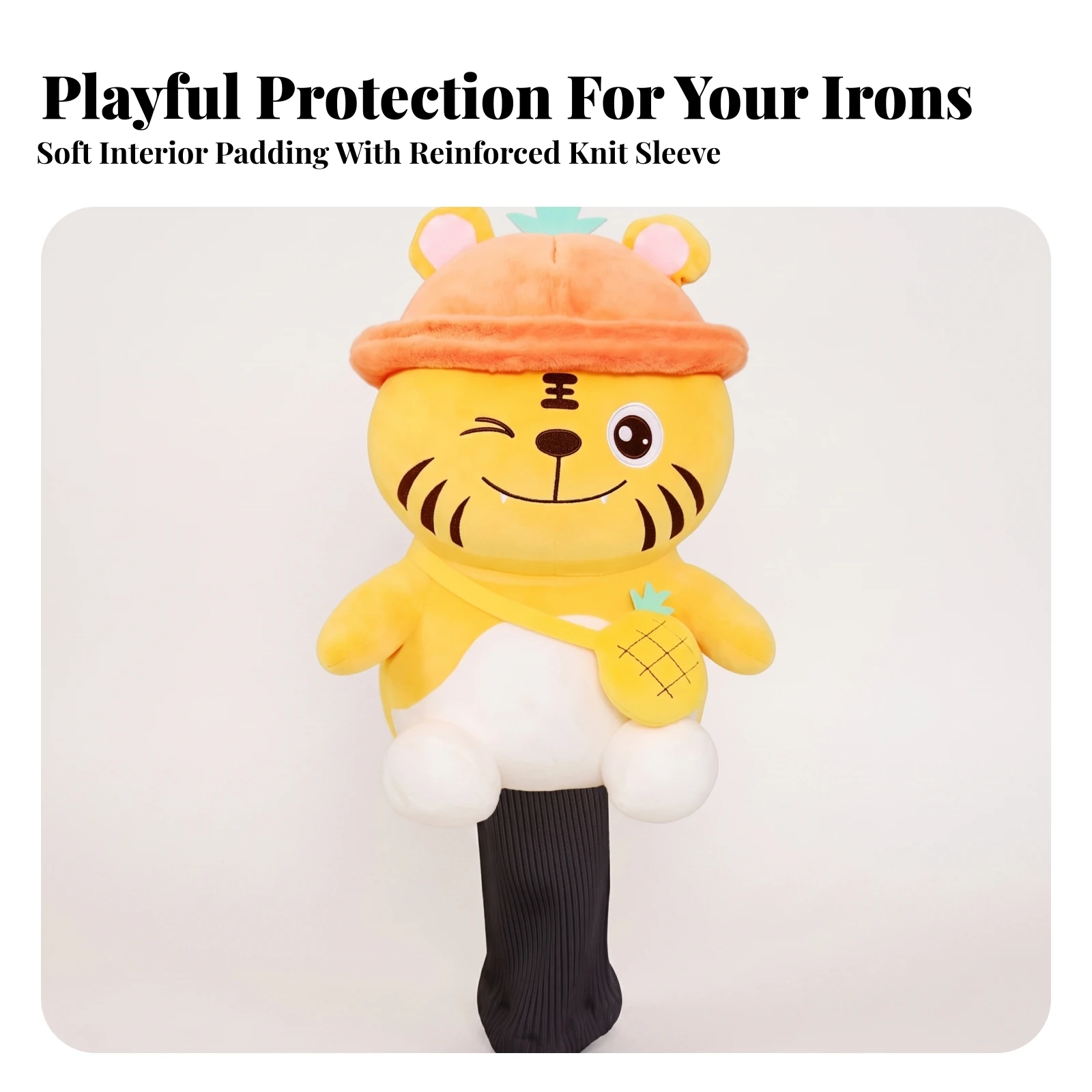 Golf Club Headcover Soft Cushioned Golf Headcover Shielding Knitted for Golfers