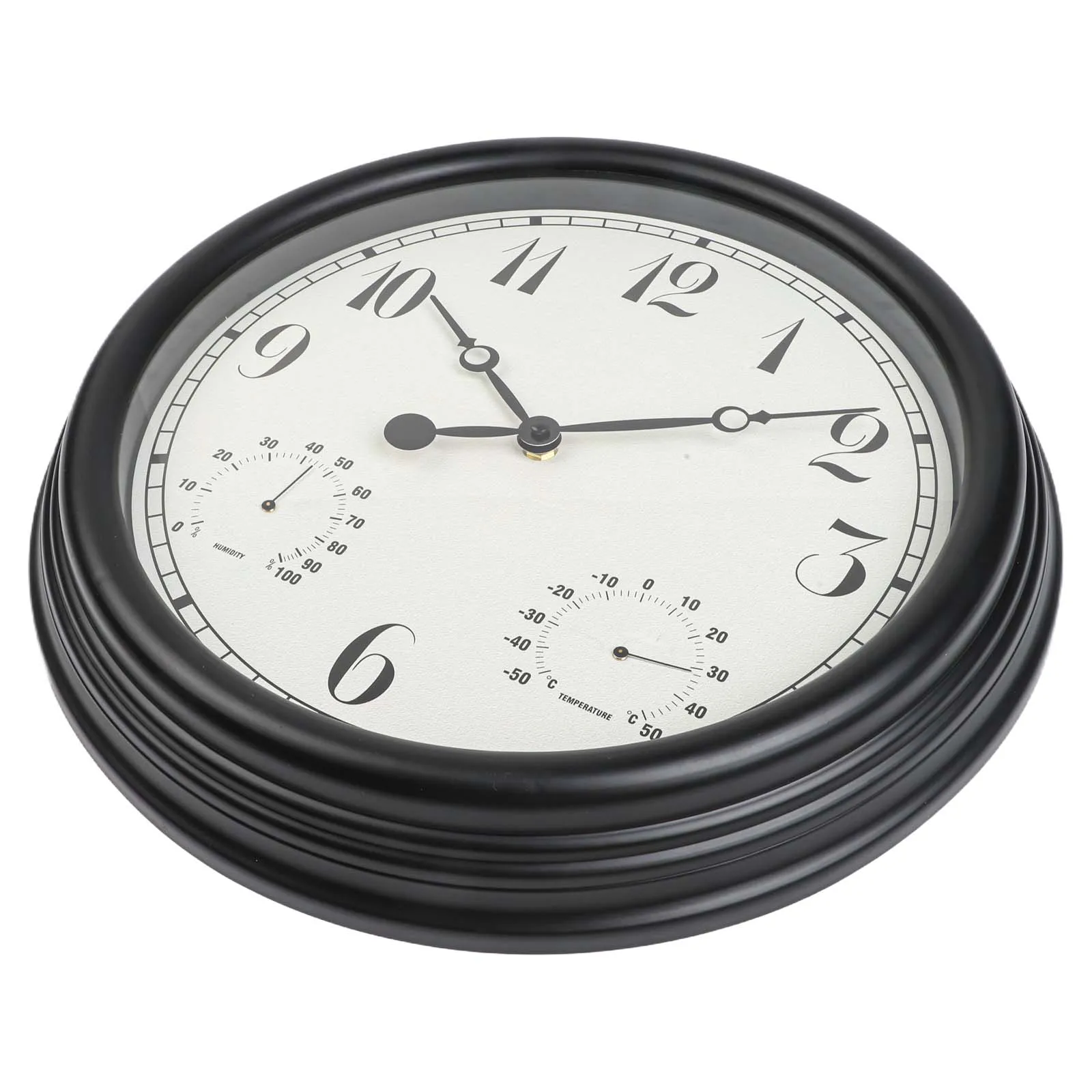 Garden Clock Outdoor Clock Garden Decor Analog Thermometer Easy-to-read Numbers Humidity Gauge Integrated Thermometer Hygrometer