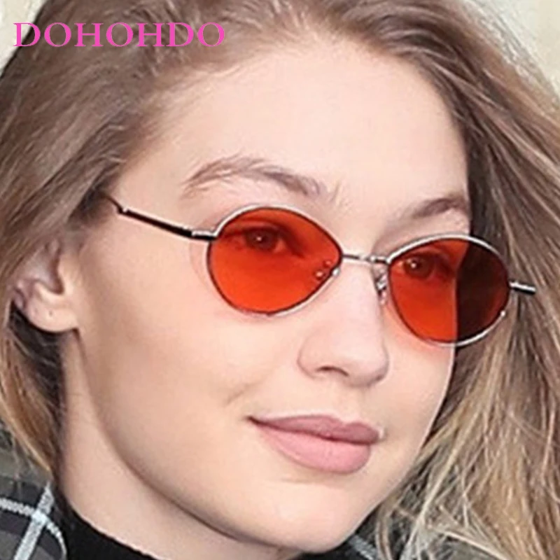 

Vintage Classic Small Frame Oval Sunglasses Women Men Fashion Luxury Brand Design Alloy Sun Glasses Oculos De Sol Gafas UV400