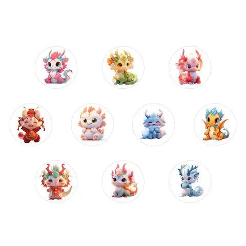 500 पीस/रोल कार्टून प्यारा ड्रैगन बेबी स्टिकर सीखने के खेल पीसी नोटबुक पैड फ्रिज उपहार सील लेबल के लिए बिल्कुल सही 8 best sales ड्रैगन स्टिकर - №6