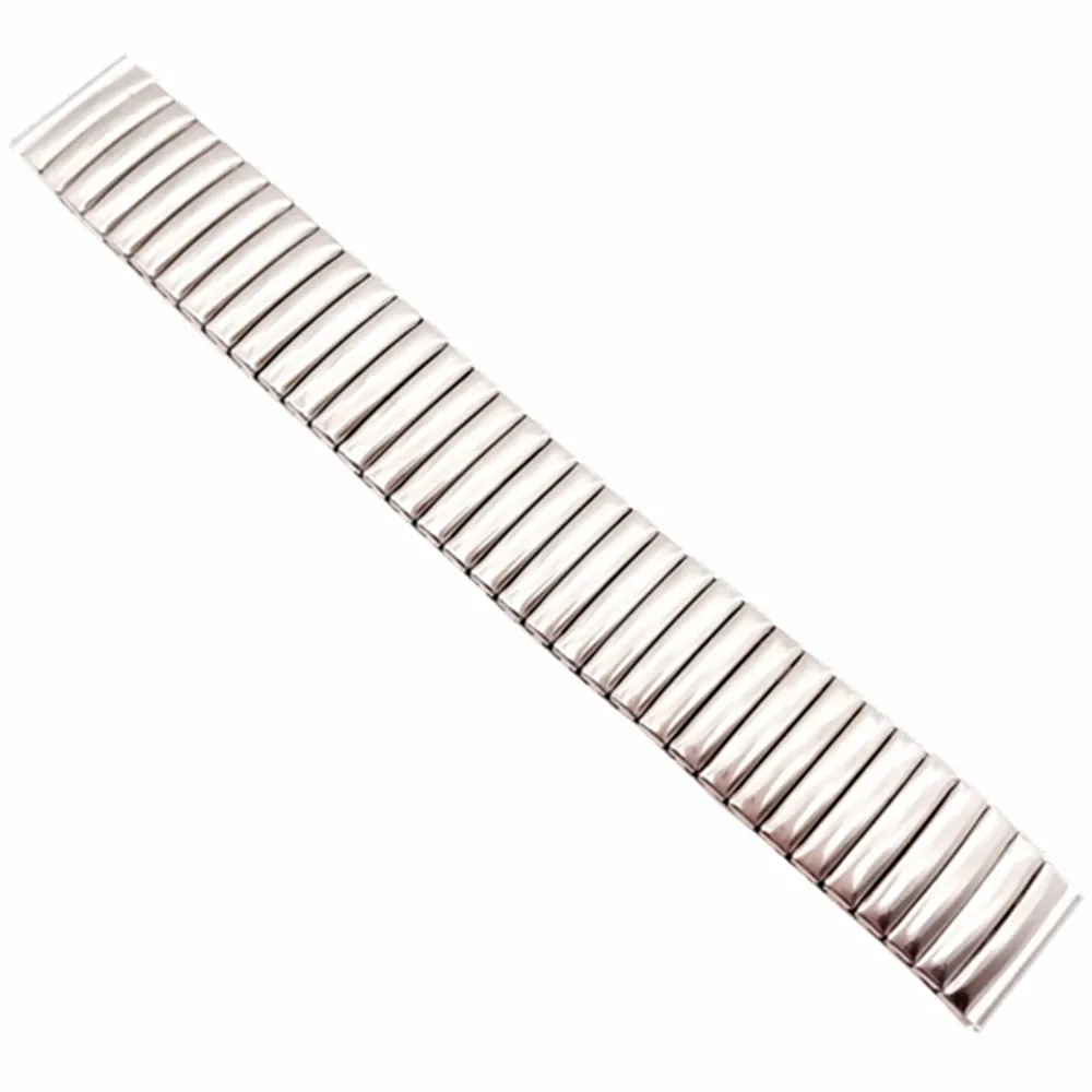 10 12 14 16 18 20 22mm Women Men Flexible Expansion Stretch Stainless Steel Watch Band Gold Silver Strap Bracelet Accessories