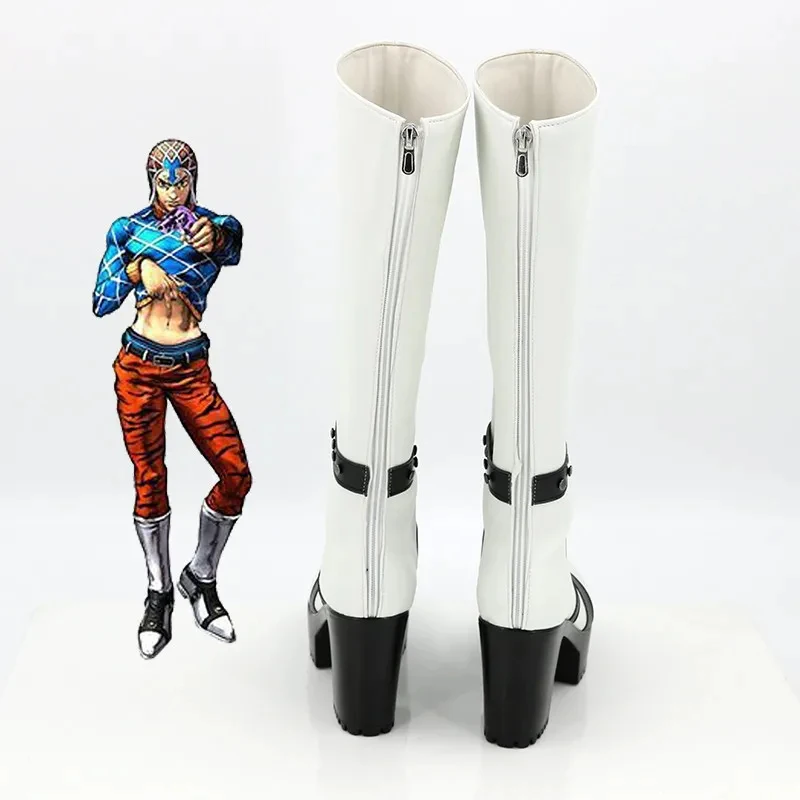 

A;3\v,7'd/Anime Game Cosplay Shoes JoJo's Bizarre Adventure Guido Mista Boots Halloween Costume Accessories Props Mac;4'b,7'm\1/