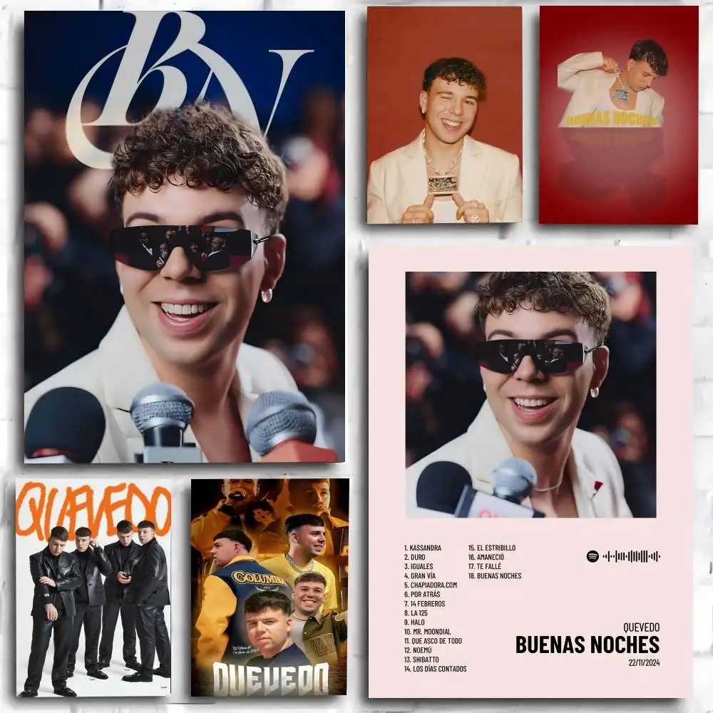 B-Buenas N-Noches Q-Quevedo Neues Album-Poster, Kunstdruck im Anime-Stil, Heimdekoration, ideales Geschenk, perfekte Raumdekoration