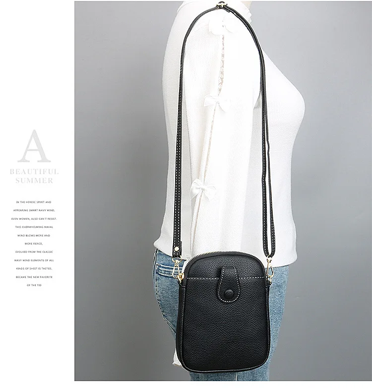 Modische Handytasche Damen Umhängetasche Einschultrige Mini Quadratische Tasche Kartenhalter Tragbare PU-Leder Geldbörse – Detail 21