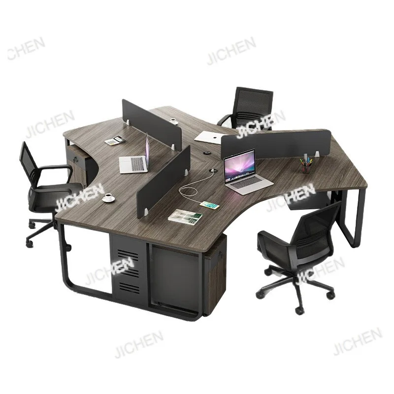 

XJC Modern Simple Office Staff Desk Three Six Eight Computer Creative Staff Desk Combination