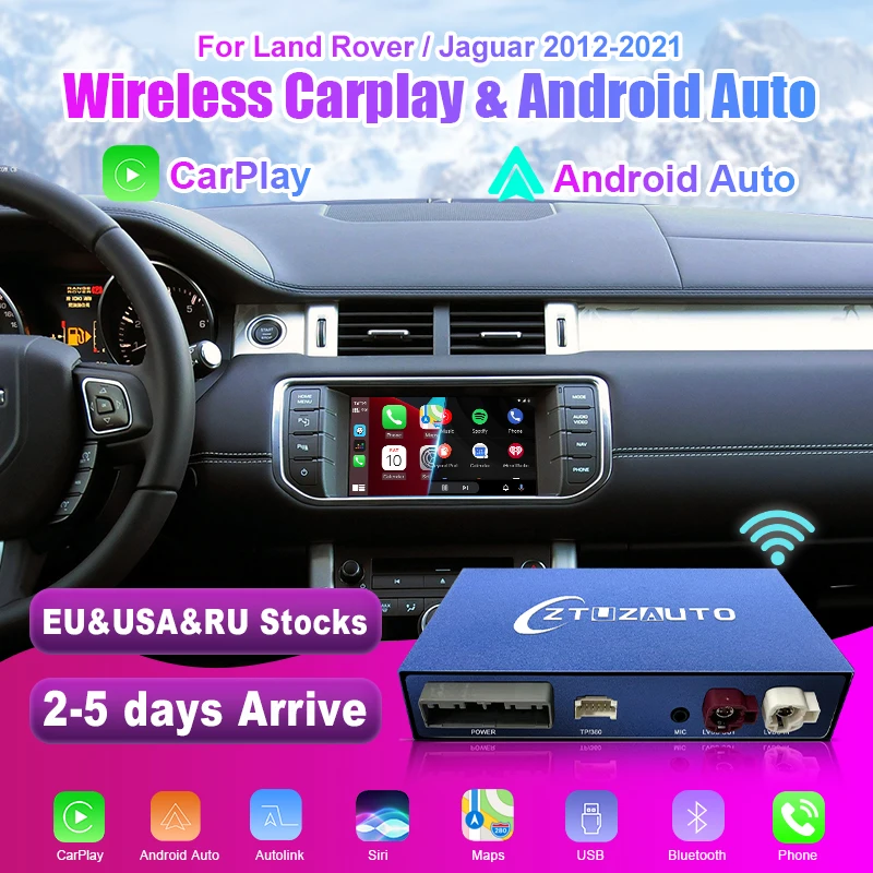 

For Apple Wireless Carplay For Land Rover/Jaguar/Range Rover/Evoque/Discovery Android Auto Ai Box Multimedia USB Navigation DSP