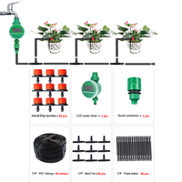 30M Irrigation Garden Timer Drip Nozzle Kit Patio Water System DIY Tubing Watering Sprayer For Plants Flowers Greenhouse