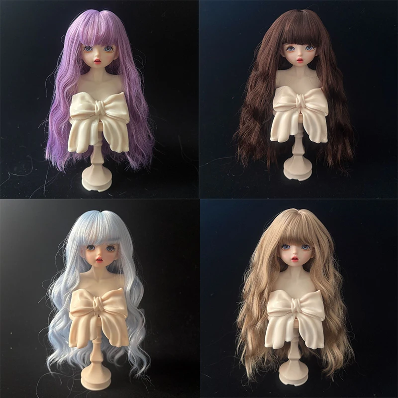 BJD doll Wig Soft Silk doll with Bangs Colorful Long Hair with Wavy Curls 1/3 1/4 1/6 doll Wig Hair Accessories