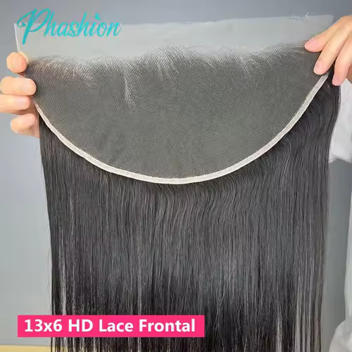 Phashion  HD 13x6 13x4 Lace Frontal Straight Pre Plucked 4X4 5x5 6x6 Swiss Full Body Closure Only Natural Black 100% Human Hair - Image 2