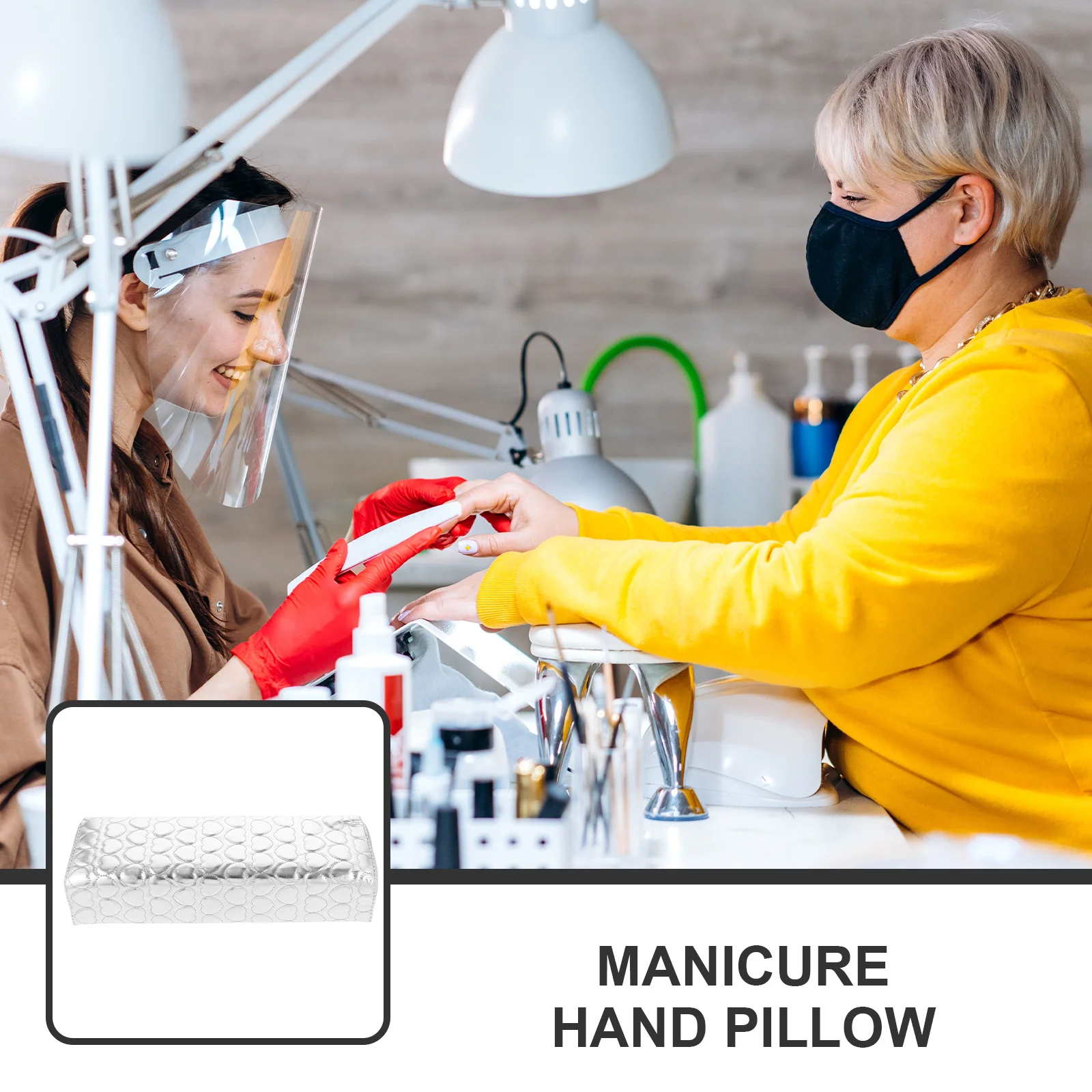 

1 pc Manicure Pillow Pu Soft Cushion For Salon Home Use Removable Hand Rest Nail Art Tool Manicure Pillow Hand Rest