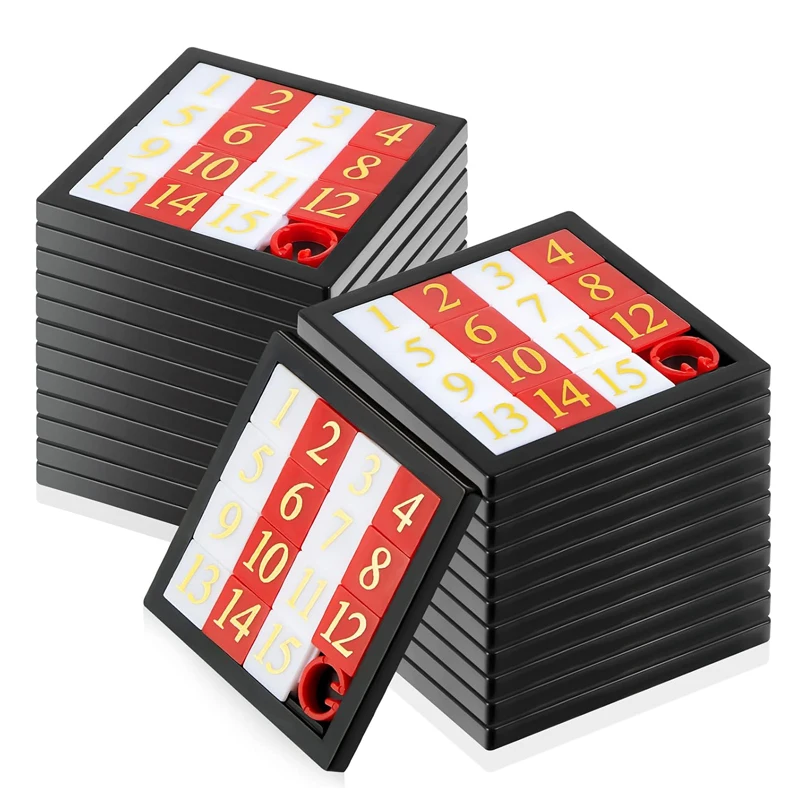 Number Sliding Puzzle 1-15 Brain Teaser IQ Educational Toys for Kids Teens and Adults Fun Learning Gifts Party Favors